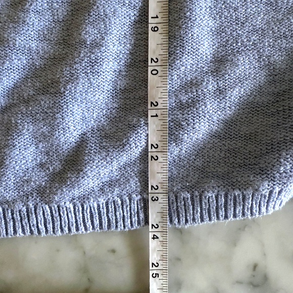 J Jill Blue Slub Knit Crewneck Sweater Large Petite Coastal Grandma Quiet Luxury - Picture 8 of 9